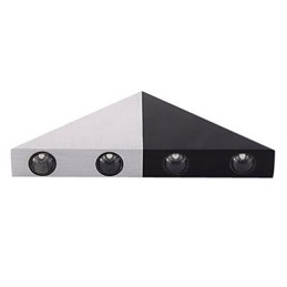 Modern Wall Light with Black and Silver Color Chic Triangle Style Design