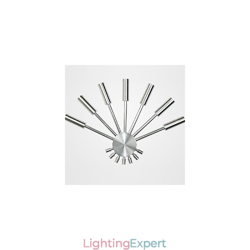 Modern Wall Light with Scattering Light Fanshaped 7 Metal Sticks Chic Style