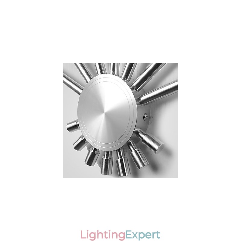 Modern Wall Light with Scattering Light Fanshaped 7 Metal Sticks Chic Style