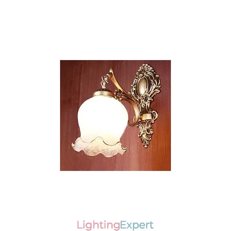 Bathroom Wall Light 1 Light Classic Metal Glass Painting