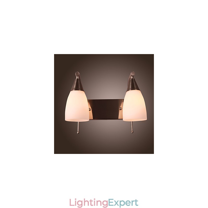 2 Light Wall Light in White Shade