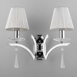 Elegant Wall Light with 2 Lights Crystal Drops Decorated
