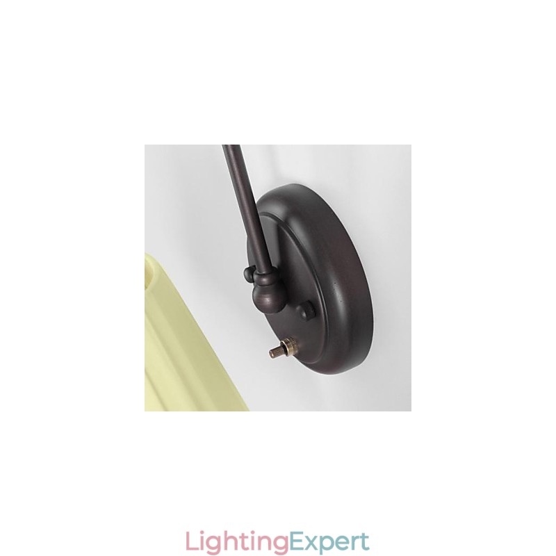 Iron Wall Lamp with Fabric Shade in 1 Light