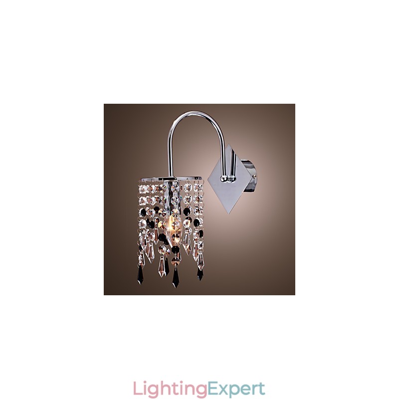 Wall Light with Elegant Crystal Drop