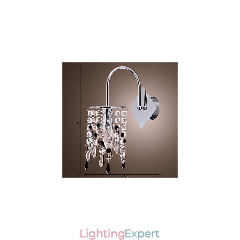 Wall Light with Elegant Crystal Drop