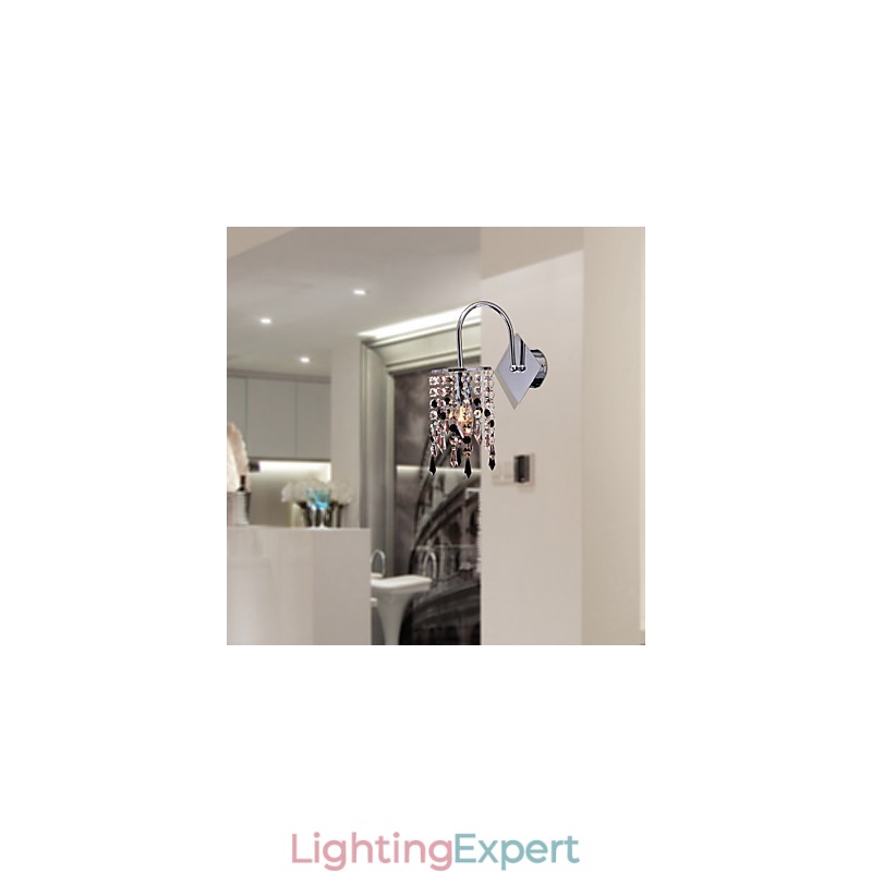 Wall Light with Elegant Crystal Drop