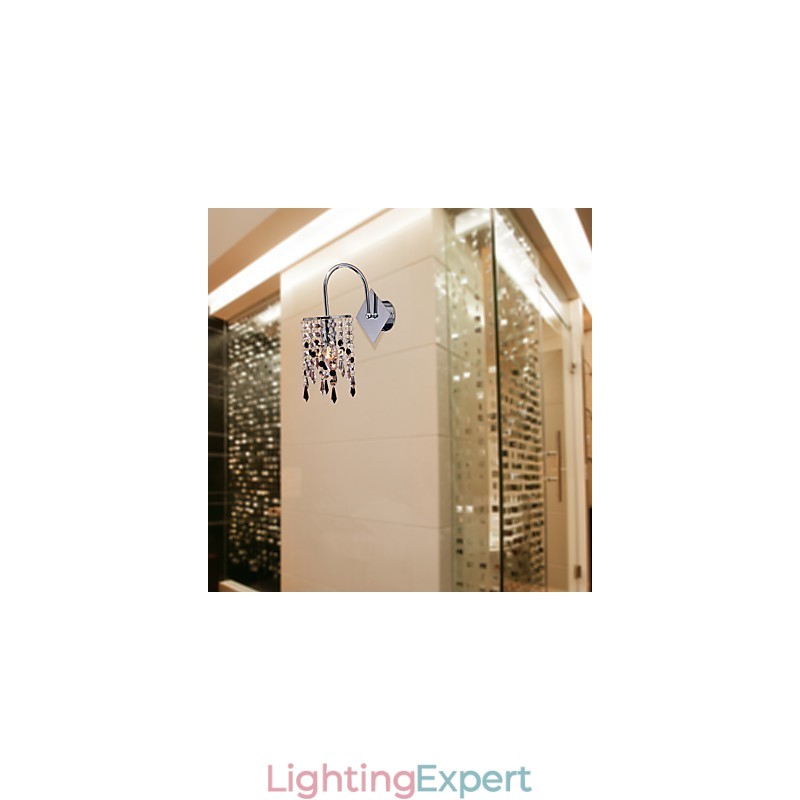 Wall Light with Elegant Crystal Drop