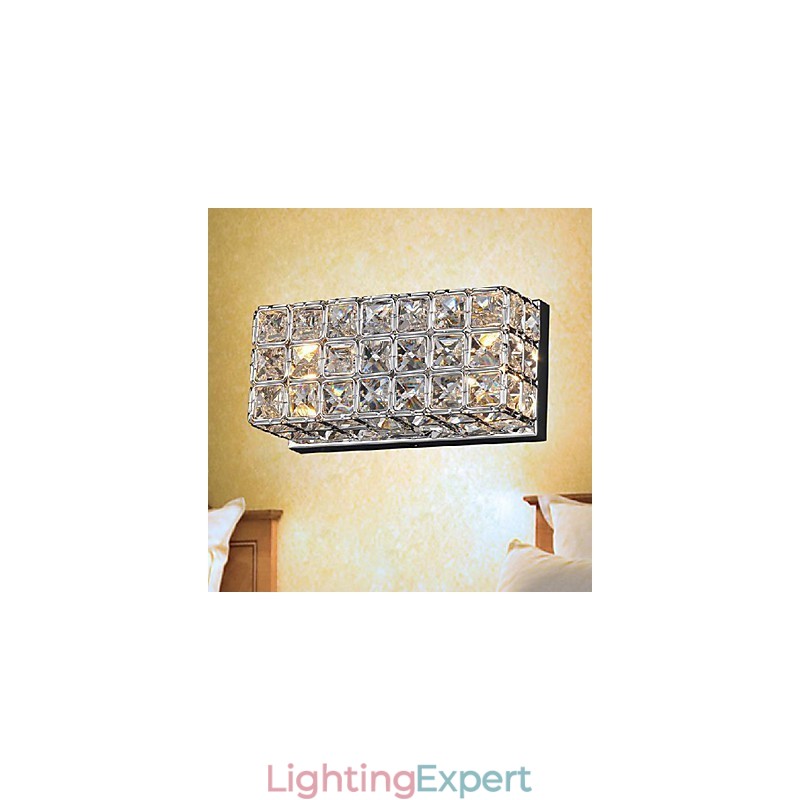 Crystal Square Wall Light In Electroplating Process