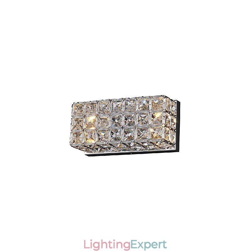 Crystal Square Wall Light In Electroplating Process