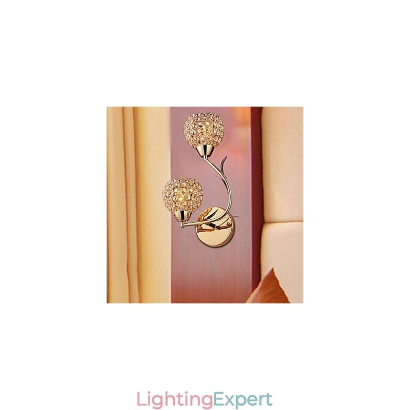 Crystal Wall Sconces Reading Wall Lights Modern Contemporary Metal