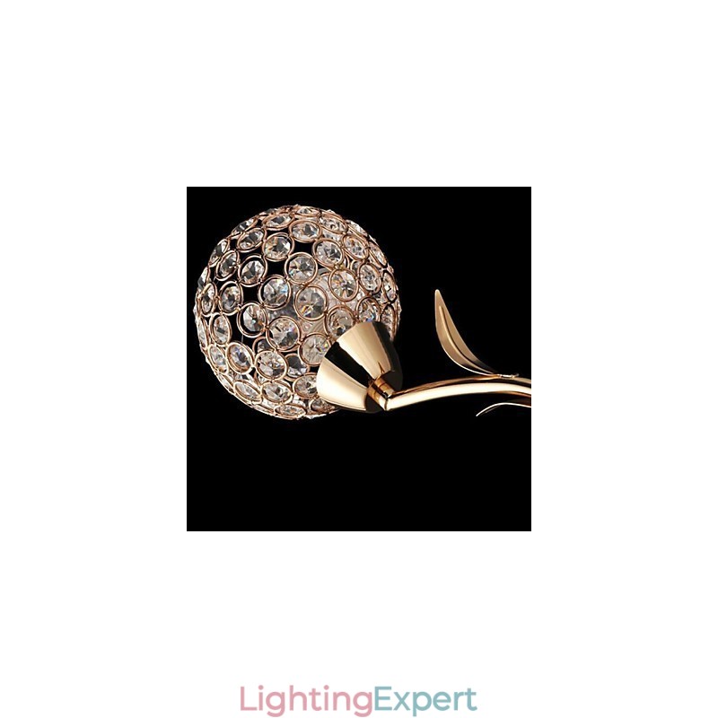 Crystal Wall Sconces Reading Wall Lights Modern Contemporary Metal