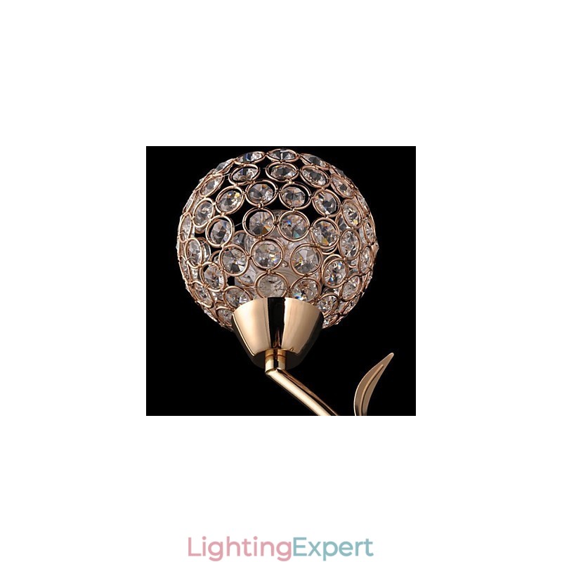 Crystal Wall Sconces Reading Wall Lights Modern Contemporary Metal