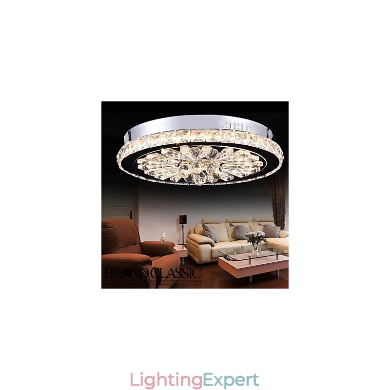 Crystal Flush Mount Modern Contemporary Living Bed Dining Kids Metal
