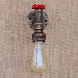 Nostalgia Simple Water Pipe Decorative Small Wall Lamp Wall Light