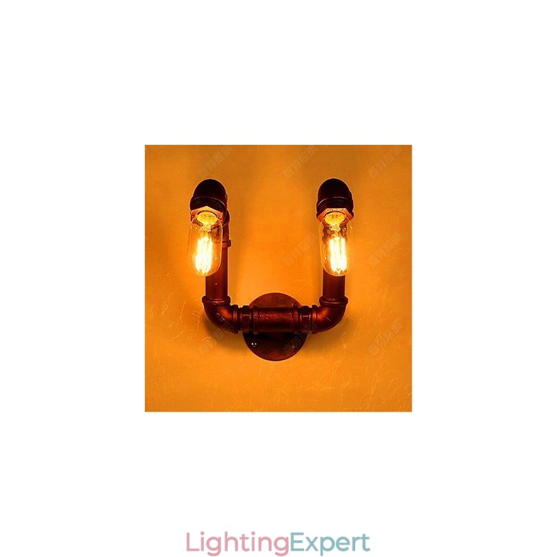 American Bar Xiang Bedroom Aisle Water Pipe Wall Lamp Retro Industrial Iron Wall Lamp