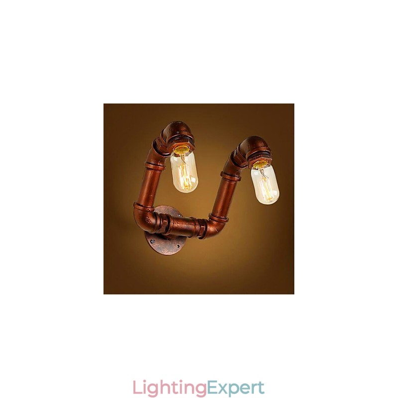 American Bar Xiang Bedroom Aisle Water Pipe Wall Lamp Retro Industrial Iron Wall Lamp