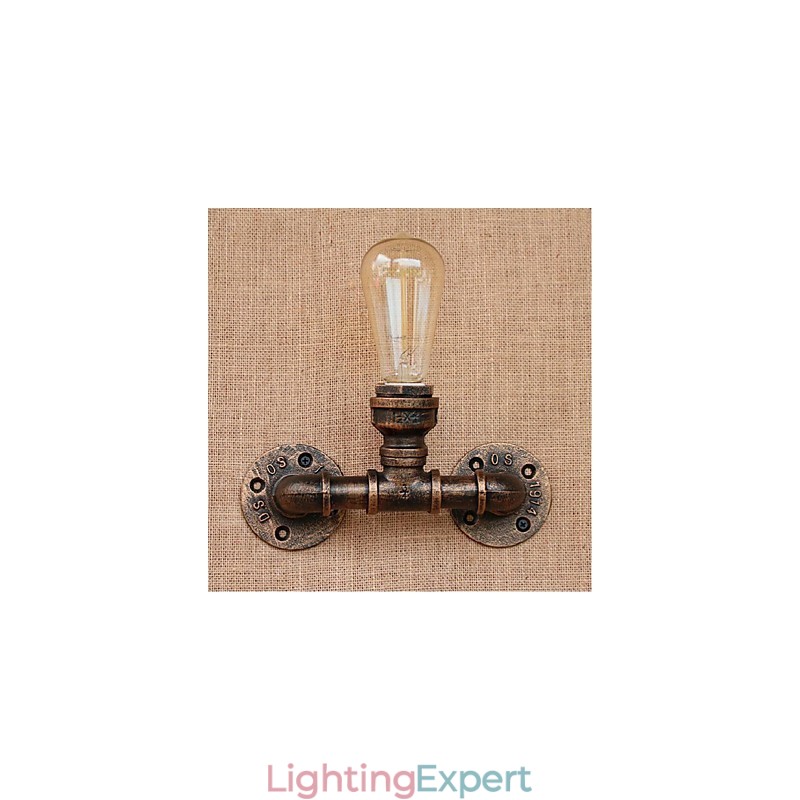 Nostalgia Simple Water Pipe Decorative Small Wall Lamp Wall Light