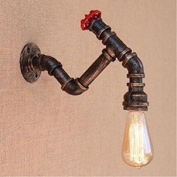 Nostalgia Simple Water Pipe Decorative Small Wall Lamp Wall Light