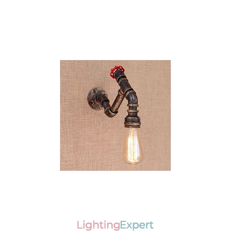 Nostalgia Simple Water Pipe Decorative Small Wall Lamp Wall Light
