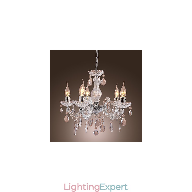 Upligh Chrome Ceiling Lamp Candle light Acrylic Fixture Chandelier Pendant