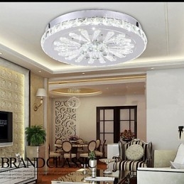 Crystal Flush Mount Modern Contemporary Living Bed Dining Kids Metal
