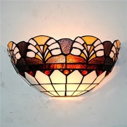 Retro Country Wall Lights Glass Shade Living Room Bedroom Restaurant Cafe Bar Wall Sconces