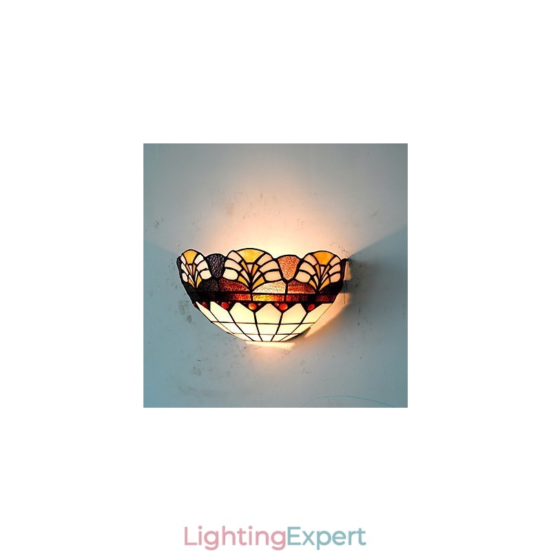 Retro Country Wall Lights Glass Shade Living Room Bedroom Restaurant Cafe Bar Wall Sconces