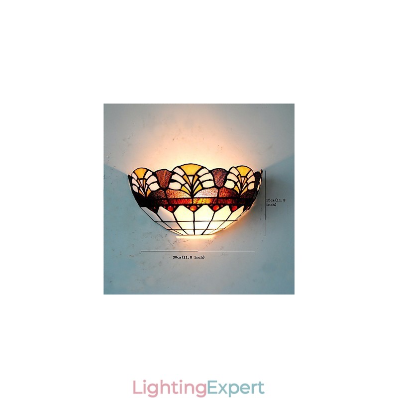 Retro Country Wall Lights Glass Shade Living Room Bedroom Restaurant Cafe Bar Wall Sconces