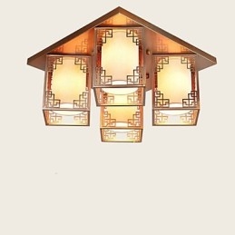 A Chinese Style Lamps Iron Ceiling Lighting Atmosphere