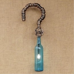 Retro American Village Creative Industry Wind Designer Water Bottle Wall Lamp Wall Light
