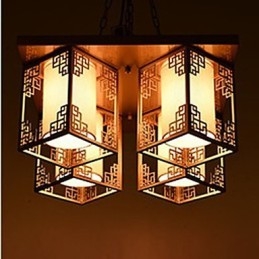 A Chinese Style Lamps Iron Ceiling Lighting Atmosphere