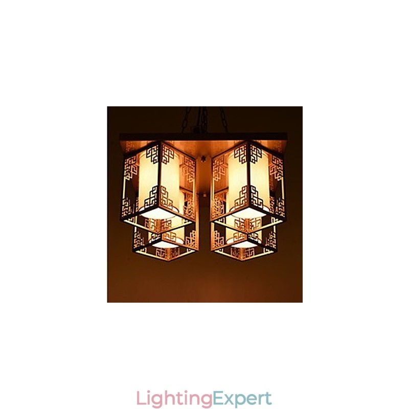 A Chinese Style Lamps Iron Ceiling Lighting Atmosphere