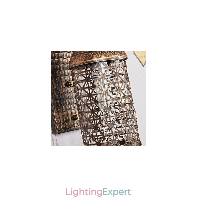 Rustic Lodge Painting Feature for Mini Style Uplight Wall Sconces Wall Light