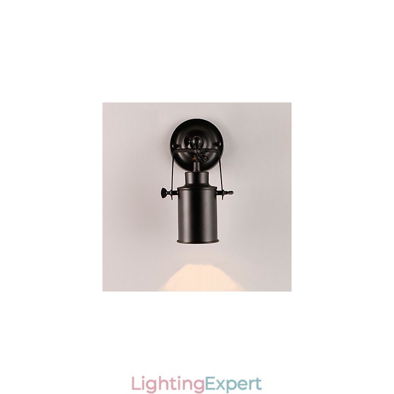 Vintage Black Metal Loft Wall Sconce Living Room Dining Room Hallway Cafe Bars Bar Wall Lamp