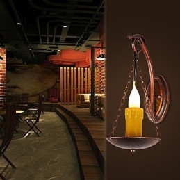 Rustic Lodge Painting Feature for Mini Style Uplight Wall Sconces Wall Light