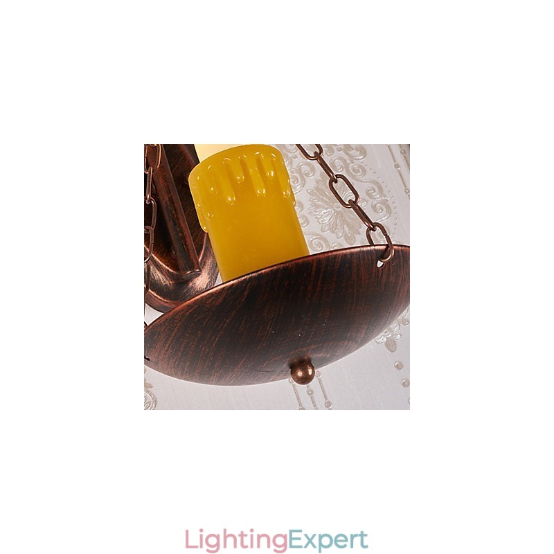 Rustic Lodge Painting Feature for Mini Style Uplight Wall Sconces Wall Light