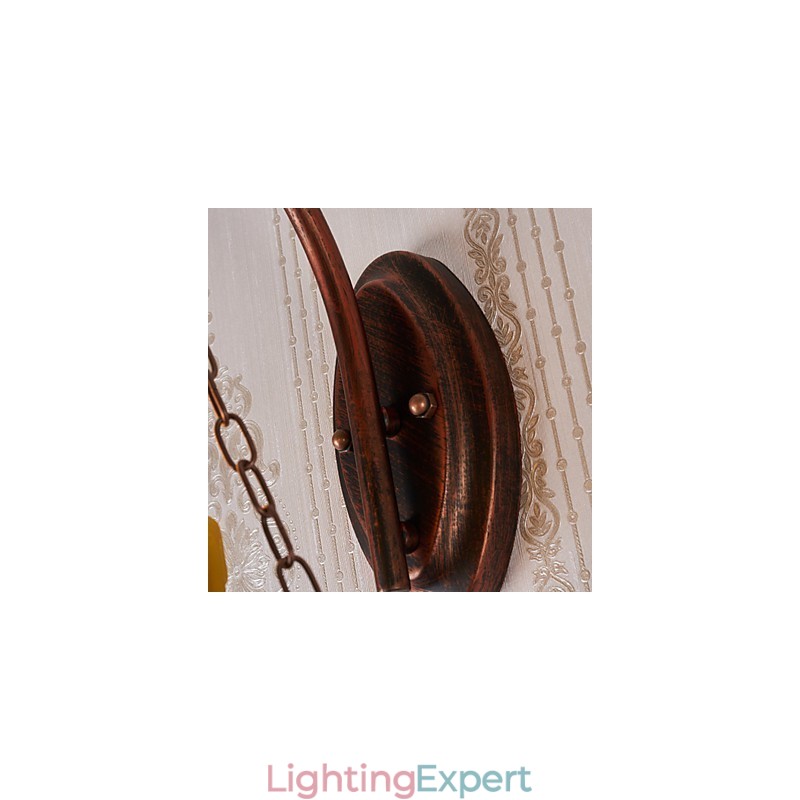 Rustic Lodge Painting Feature for Mini Style Uplight Wall Sconces Wall Light