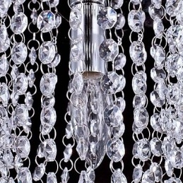 1 Light Chrome Modern K9 Transparent Crystal Chandelier with 1 Bulb