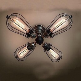 Vintage Mini Style Painting Metal Flush Mount