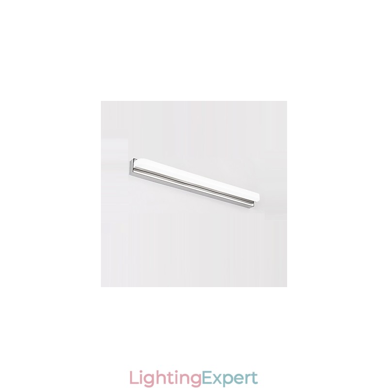 Integrated Modern Contemporary Chrome Feature for Ambient Light Bathroom Lighting Wall Light