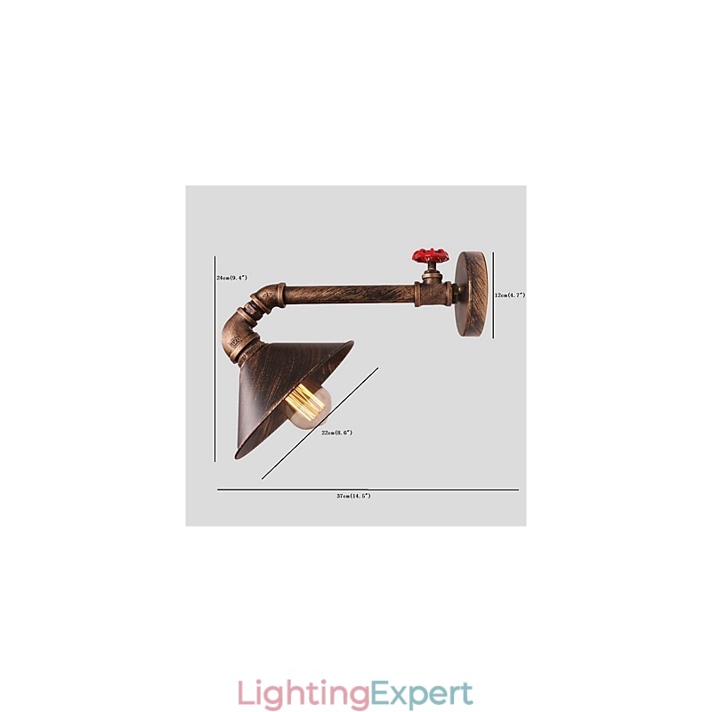 Water Pipe Wall Lights Retro Industrial Style Creative Country Metal Restaurant Cafe Bars Bar Table Wall Sconces