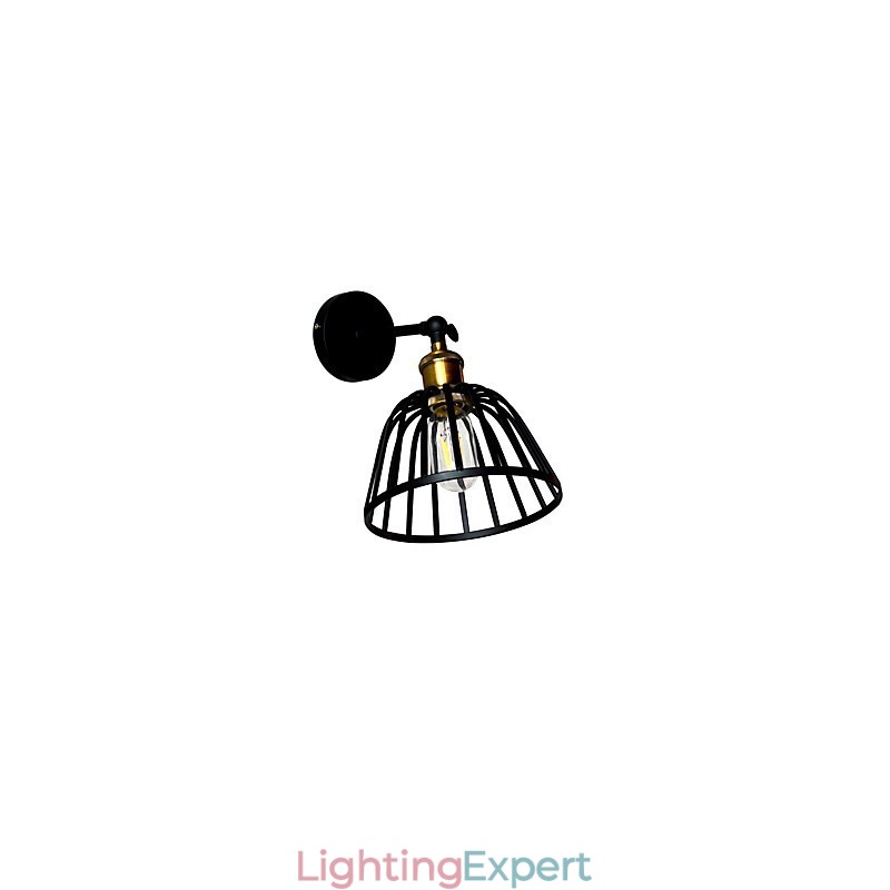 Light Painted Steel Wall Lamp Dumb Black American Coffee Decoration Retro Wall Light Lightsaber Lamp On Wall