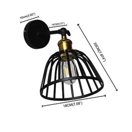Light Painted Steel Wall Lamp Dumb Black American Coffee Decoration Retro Wall Light Lightsaber Lamp On Wall