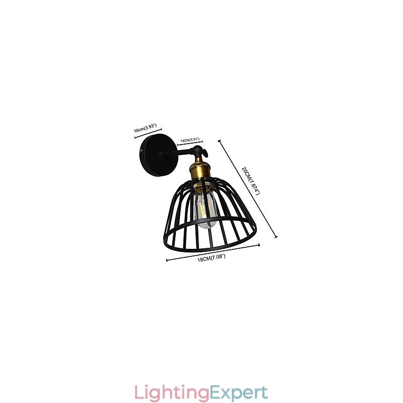 Light Painted Steel Wall Lamp Dumb Black American Coffee Decoration Retro Wall Light Lightsaber Lamp On Wall