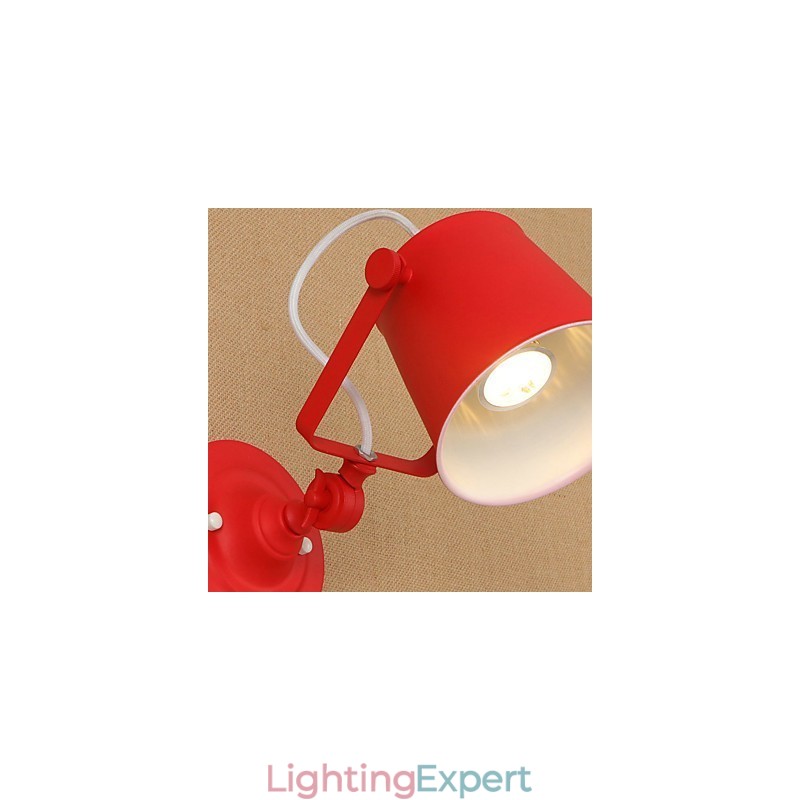 Country Retro Painting Feature Adjustable for Swing Arm Eye Protection Downlight Wall Lights Wall Light