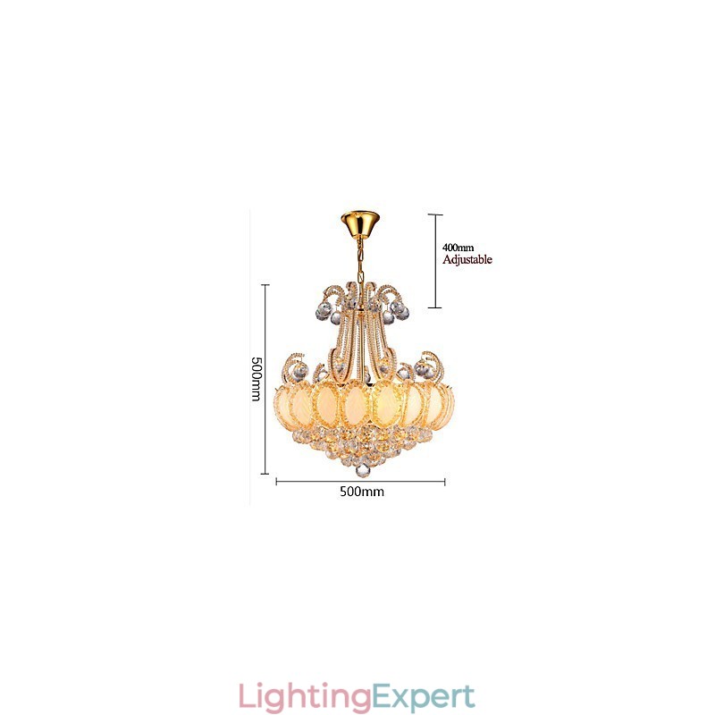 Modern Luxury Chandelier Crystal Pendant Light Diameter 50CM Contains 8 Bulbs