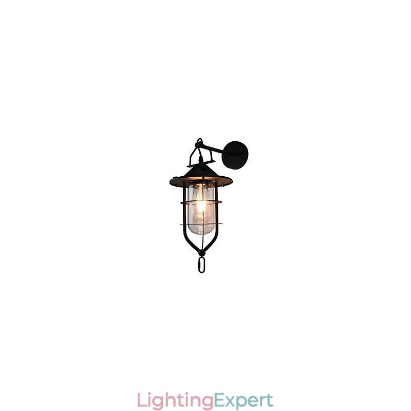 Light Painted Steel Wall Lamp Dumb Black American Coffee Decoration Retro Wall Light Lightsaber Lamp On Wall