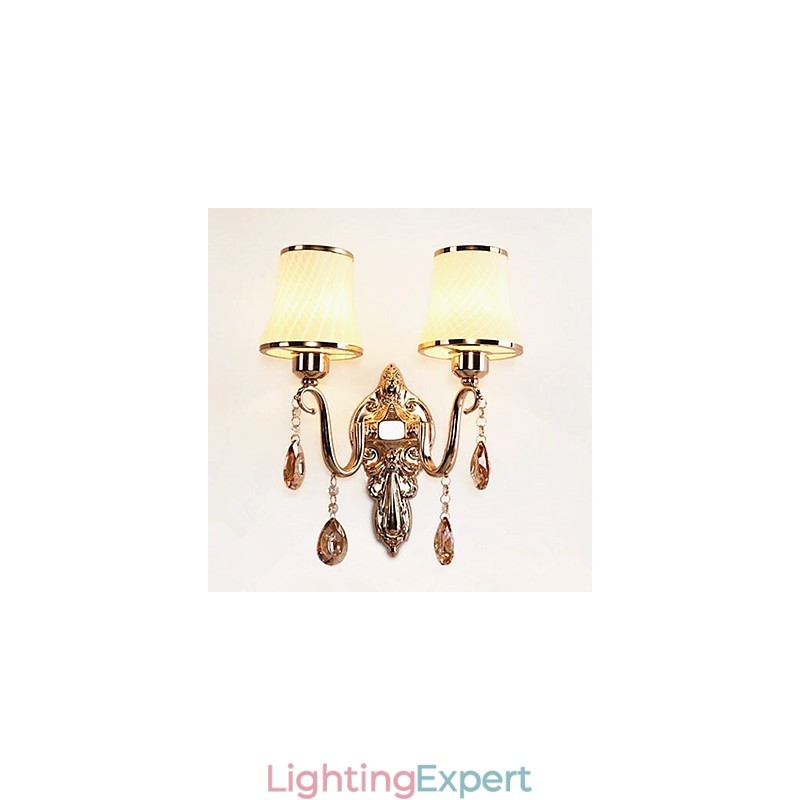 Modern Contemporary Electroplated Feature for Crystal Eye Protection Ambient Light Wall Lights