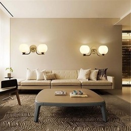 Simple Modern Contemporary Electroplate Feature for Swing Arm Eye Protection Ambient Light Wall Sconces