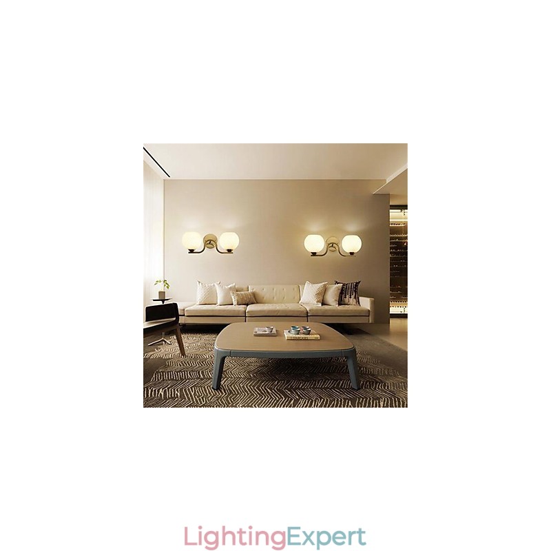 Simple Modern Contemporary Electroplate Feature for Swing Arm Eye Protection Ambient Light Wall Sconces